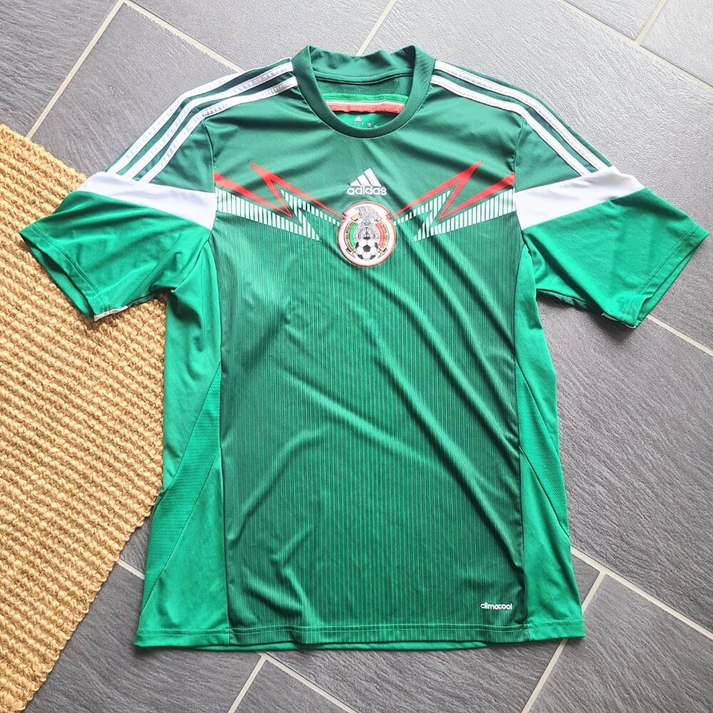 Adidas Green Mexico National Team 2013/2014 Soccer Futball Climacool Jersey - Picture 3 of 9